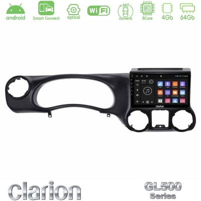 Clarion GL500 Series 8Core Android ClarionOS 4+64GB Jeep Wrangler 2011-2014 Navigation Multimedia Tablet 10"