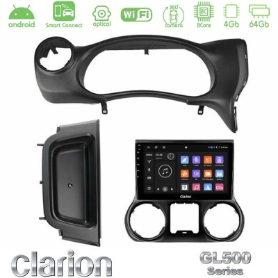 Clarion GL500 Series 8Core Android ClarionOS 4+64GB Jeep Wrangler 2014-2017 Navigation Multimedia Tablet 10"