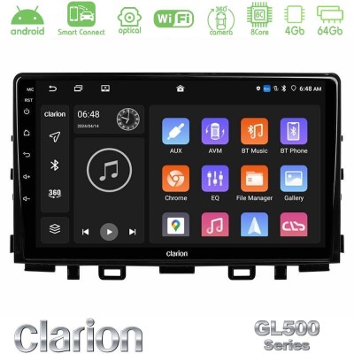 Clarion GL500 Series 8Core Android ClarionOS 4+64GB Kia Stonic Navigation Multimedia Tablet 9"