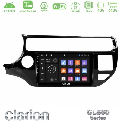 Clarion GL500 Series 8Core Android ClarionOS 4+64GB Kia Rio 2015-2017 Navigation Multimedia Tablet 9"