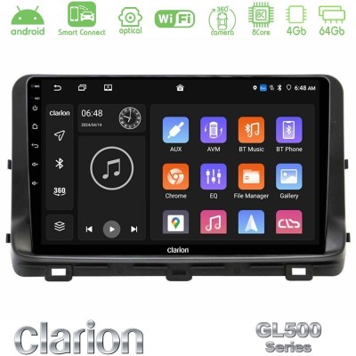 Clarion GL500 Series 8Core Android ClarionOS 4+64GB Kia Ceed 2018-2023 Navigation Multimedia Tablet 10"