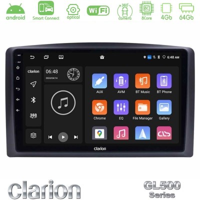 Clarion GL500 Series 8Core Android ClarionOS 4+64GB Mercedes Vito 2015-2021 Navigation Multimedia Tablet 10"