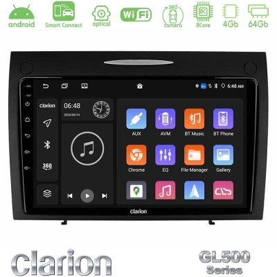 Clarion GL500 Series 8Core Android ClarionOS 4+64GB Mercedes SLK Class Navigation Multimedia Tablet 9"