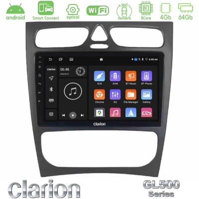 Clarion GL500 Series 8Core Android ClarionOS 4+64GB Mercedes C Class (W203) Navigation Multimedia Tablet 9"
