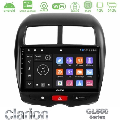 Clarion GL500 Series 8Core Android ClarionOS 4+64GB Mitsubishi ASX Navigation Multimedia Tablet 10"