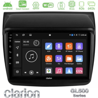 Clarion GL500 Series 8Core Android ClarionOS 4+64GB Mitsubishi L200 Navigation Multimedia Tablet 9"