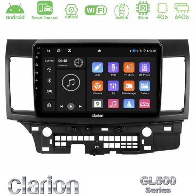 Clarion GL500 Series 8Core Android ClarionOS 4+64GB Mitsubishi Lancer 2008 – 2015 Navigation Multimedia Tablet 10"