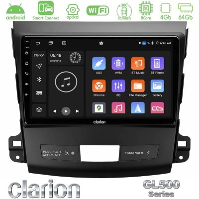 Clarion GL500 Series 8Core Android ClarionOS 4+64GB Mitsubishi Outlander/Citroen C-Crosser/Peugeot 4007 Navigation Multimedia Ta