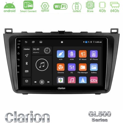 Clarion GL500 Series 8Core Android ClarionOS 4+64GB Mazda 6 2008-2012 Navigation Multimedia Tablet 9"