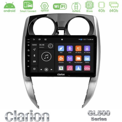 Clarion GL500 Series 8Core Android ClarionOS 4+64GB Nissan Note 2013-2018 Navigation Multimedia Tablet 10"