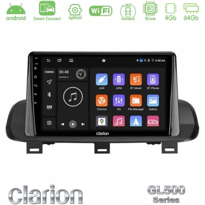 Clarion GL500 Series 8Core Android ClarionOS 4+64GB Nissan Qashqai J12 amp X-Trail T33 Navigation Multimedia Tablet 10"