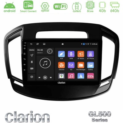 Clarion GL500 Series 8Core Android ClarionOS 4+64GB Opel Insignia 2014-2017 Navigation Multimedia Tablet 9"