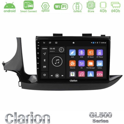 Clarion GL500 Series 8Core Android ClarionOS 4+64GB Opel Mokka 2016-2020 Navigation Multimedia Tablet 9"