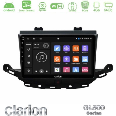 Clarion GL500 Series 8Core Android ClarionOS 4+64GB Opel Astra K 2015-2019 Navigation Multimedia Tablet 9"