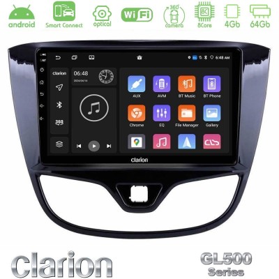 Clarion GL500 Series 8Core Android ClarionOS 4+64GB Opel Karl 2017-2019 Navigation Multimedia Tablet 9"