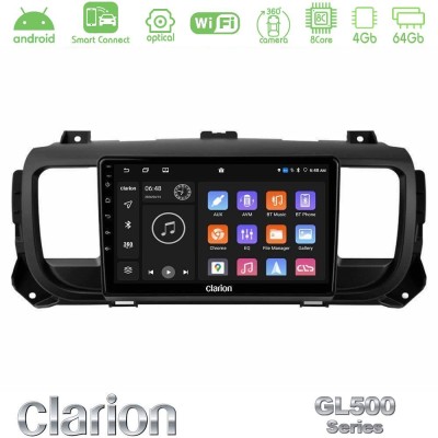 Clarion GL500 Series 8Core Android ClarionOS 4+64GB Citroen/Peugeot/Opel/Toyota Navigation Multimedia Tablet 9"