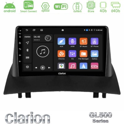Clarion GL500 Series 8Core Android ClarionOS 4+64GB Renault Megane 2 2002-2008 Navigation Multimedia Tablet 9"