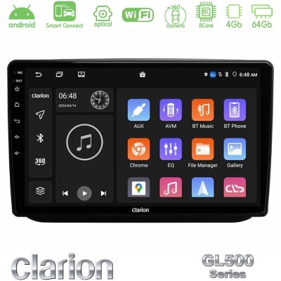 Clarion GL500 Series 8Core Android ClarionOS 4+64GB Skoda Fabia 2007-2014 Navigation Multimedia Tablet 10"