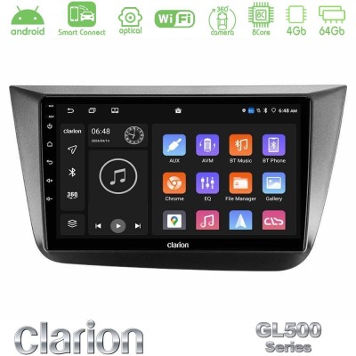 Clarion GL500 Series 8Core Android ClarionOS 4+64GB Seat Altea 2004-2015 Navigation Multimedia Tablet 9"