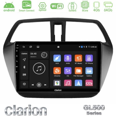 Clarion GL500 Series 8Core Android ClarionOS 4+64GB Suzuki SX4 S-Cross Navigation Multimedia Tablet 9"