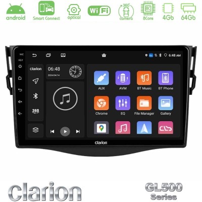 Clarion GL500 Series 8Core Android ClarionOS 4+64GB Toyota RAV4 Navigation Multimedia Tablet 9"