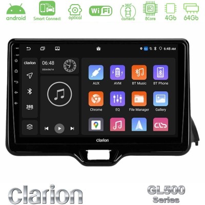 Clarion GL500 Series 8Core Android ClarionOS 4+64GB Toyota Yaris 2020- Navigation Multimedia Tablet 10"