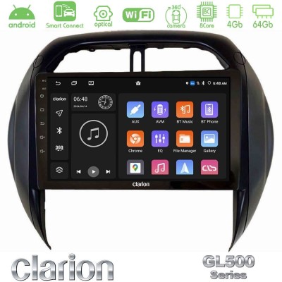 Clarion GL500 Series 8Core Android ClarionOS 4+64GB Toyota RAV4 2001-2005 (Auto A/C) Navigation Multimedia Tablet 9"