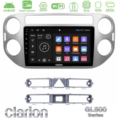 Clarion GL500 Series 8Core Android ClarionOS 4+64GB VW Tiguan Navigation Multimedia Tablet 9"
