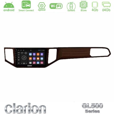 Clarion GL500 Series 8Core Android ClarionOS 4+64GB VW Sportsvan 2014-2020 Navigation Multimedia Tablet 9" (Ξύλινη απόχρωση)