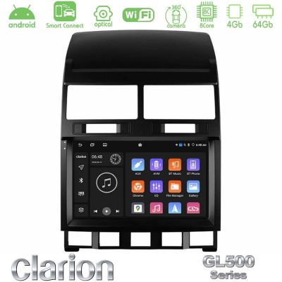 Clarion GL500 Series 8Core Android ClarionOS 4+64GB VW Touareg 2002 – 2010 Navigation Multimedia Tablet 9"