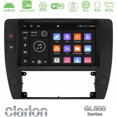 Clarion GL500 Series 8Core Android ClarionOS 4+64GB VW Passat B5 2001-2005 Navigation Multimedia Tablet 9"