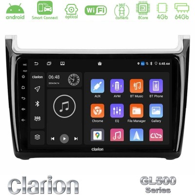 Clarion GL500 Series 8Core Android ClarionOS 4+64GB Vw Polo Navigation Multimedia Tablet 9"