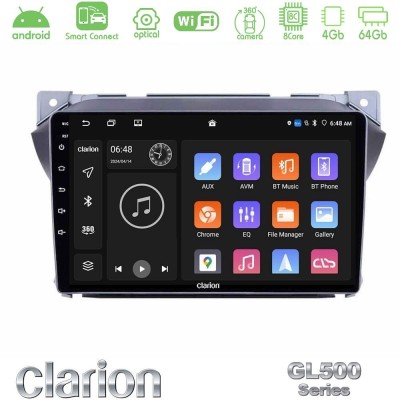 Clarion GL500 Series 8Core Android ClarionOS 4+64GB Suzuki Alto amp Nissan Pixo Navigation Multimedia Tablet 9"