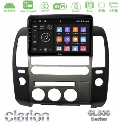 Clarion GL500 Series 8Core Android ClarionOS 4+64GB Nissan Navara D40 2006-2012 (με εργ.οθόνη) Navigation Multimedia Tablet 9"