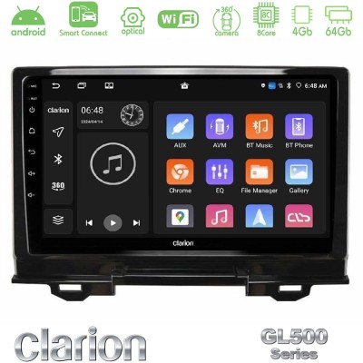 Clarion GL500 Series 8Core Android ClarionOS 4+64GB Honda HR-V 2021- Navigation Multimedia Tablet 9"