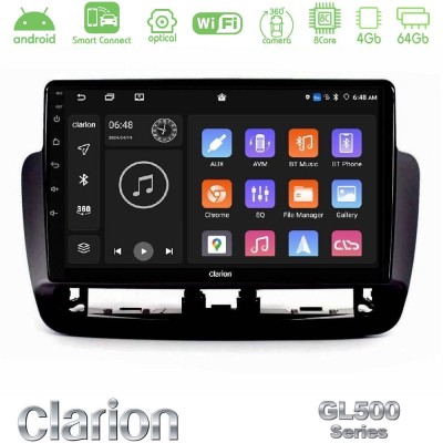 Clarion GL500 Series 8Core Android ClarionOS 4+64GB Seat Ibiza 2012-2015 Navigation Multimedia Tablet 9" (Piano Black)