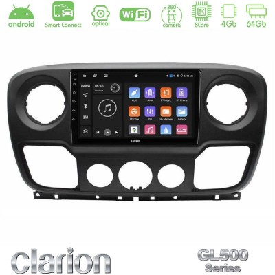 Clarion GL500 Series 8Core Android ClarionOS 4+64GB Renault/Nissan/Opel Navigation Multimedia Tablet 10"