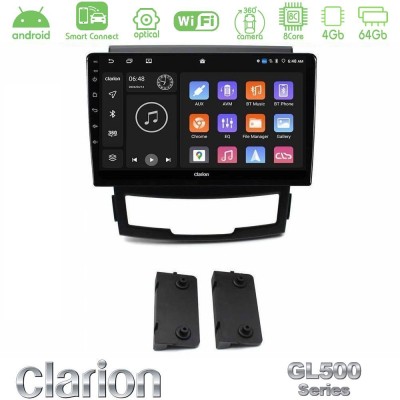 Clarion GL500 Series 8Core Android ClarionOS 4+64GB Ssangyong Korando 2010-2014 Navigation Multimedia Tablet 9"