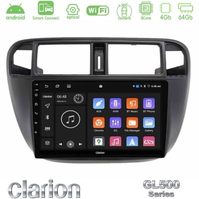 Clarion GL500 Series 8Core Android ClarionOS 4+64GB Honda Civic 1995-2001 Navigation Multimedia Tablet 9"