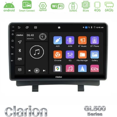 Clarion GL500 Series 8Core Android ClarionOS 4+64GB Opel Zafira 2012-2016 Navigation Multimedia Tablet 9"