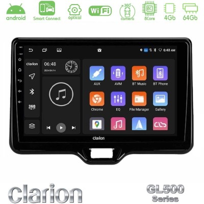 Clarion GL500 Series 8Core Android ClarionOS 4+64GB Toyota Yaris Cross RHD 2020- (Low Version) Navigation Multimedia Tablet 9"
