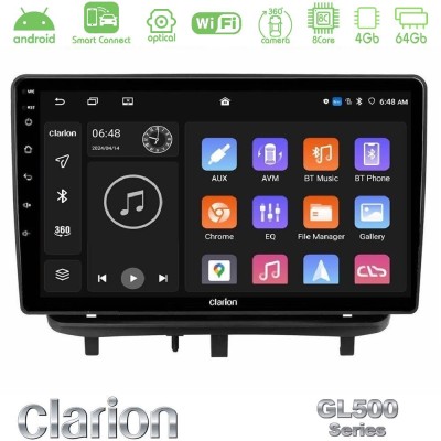 Clarion GL500 Series 8Core Android ClarionOS 4+64GB Opel Corsa D 2006-2014 Navigation Multimedia Tablet 9"