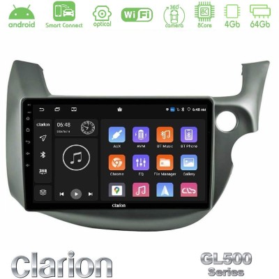 Clarion GL500 Series 8Core Android ClarionOS 4+64GB Honda Jazz (Fit) 2009-2013 RHD Navigation Multimedia Tablet 10"