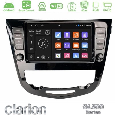 Clarion GL500 Series 8Core Android ClarionOS 4+64GB Nissan Qashqai J11 / Nissan X-Trail Τ32 (AUTO A/C) Navigation Multimedia Tab
