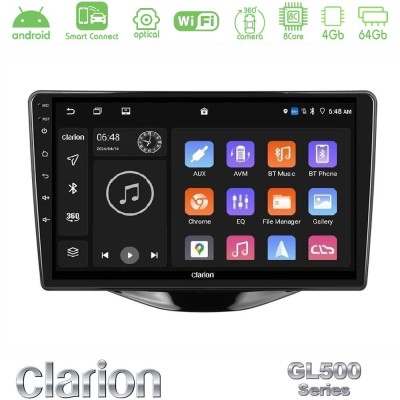 Clarion GL500 Series 8Core Android ClarionOS 4+64GB Toyota Aygo | Citroen C1 | Peugeot 108 Navigation Multimedia Tablet 9″