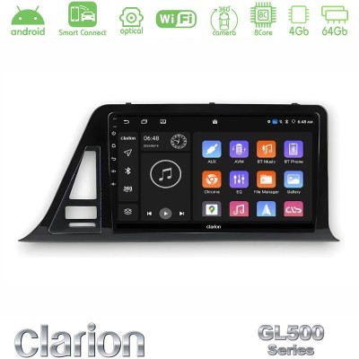 Clarion GL500 Series 8Core Android ClarionOS 4+64GB Toyota CH-R RHD (Low Version) Navigation Multimedia Tablet 9″