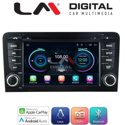 LM Digital - LM LX049 Οθόνη OEM Multimedia Αυτοκινήτου για Audi A3 2003 2012 (CarPlay/AndroidAuto/BT/WIFI) Linux OS