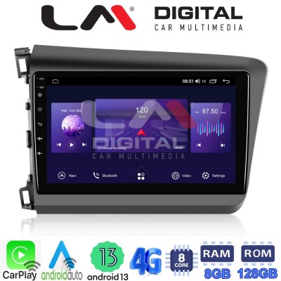 LM Digital - LM ZT8630 GPS Οθόνη OEM Multimedia Αυτοκινήτου για Honda Civic 2012 2016 (CarPlay/AndroidAuto/BT/GPS/WIFI/GPRS) LM Digital - LM ZT8630 GPS Οθόνη OEM Multimedia Αυτοκινήτου για Honda Civic 2012 2016 (CarPlay/AndroidAuto/BT/GPS/WIFI/GPRS)