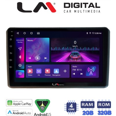 LM Digital - LM ZA4312 GPS Οθόνη OEM Multimedia Αυτοκινήτου για MITSUBISHI OUTLANDER 2001 2006 (CarPlay/AndroidAuto/BT/GPS/WIFI