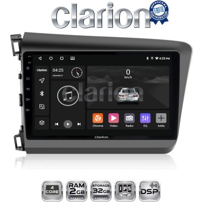 CLARION GL31630 Οθόνη OEM Multimedia Αυτοκινήτου για Honda Civic 2012 2016 (CarPlay/AndroidAuto/BT/GPS/WIFI/GPRS)